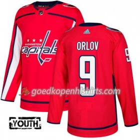 Washington Capitals Dmitry Orlov 9 Adidas 2017-2018 Rood Authentic Shirt - Kinderen